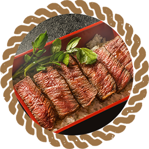 二段弁当ステーキ丼